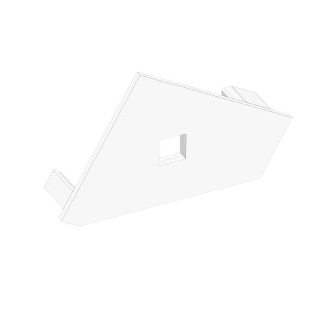 Endkappe EC111L wei&szlig;, links, mit Kabeldurchf&uuml;hrung, f&uuml;r Eckprofil ANGLE18, 1 STK