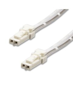 Plug&Play-F Anschlussstecker Male, 2-polig, max. 3A, weiß, 100cm