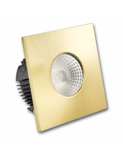 LED Einbaustrahler IP65 für MR16 Leuchtmittel inkl. Cover eckig, gold